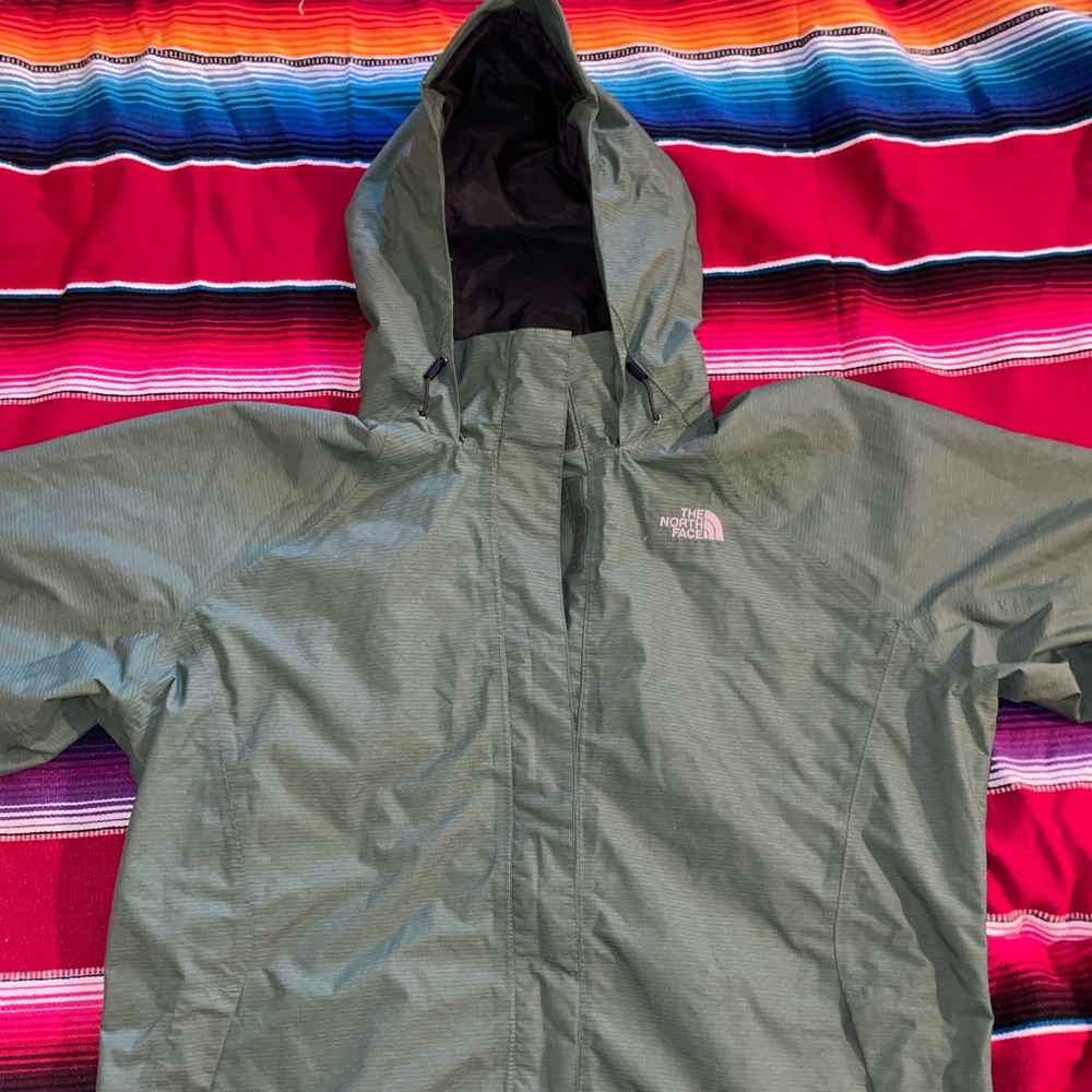 The North Face green jacket